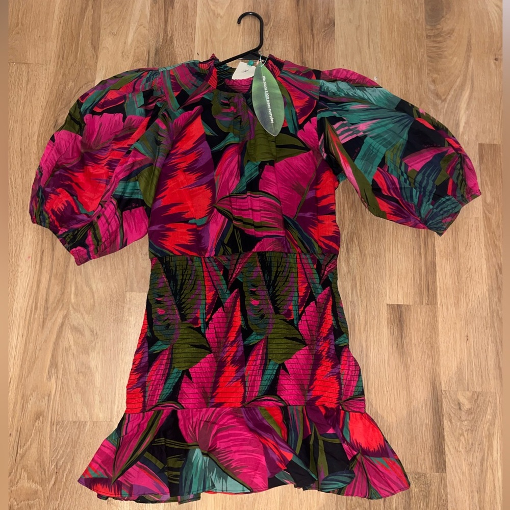 Farm rio midnight leaves mini dress